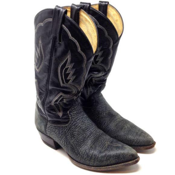 Tony Lama Other - Tony Lama Elephant Skin Exotic Mens Cowboy Boots 9